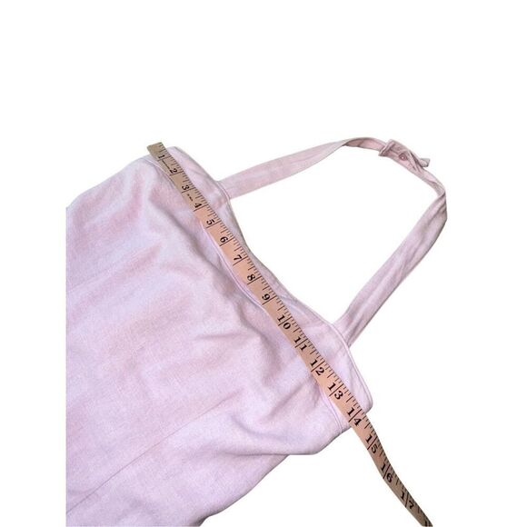 Abercrombie & Fitch Pink Linen Blend Halter Top Mini Dress Size S - Picture 10 of 12